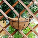 PORTA MACETA CON FIBRA DE YUTE PARA PARED, 31X20X34CM