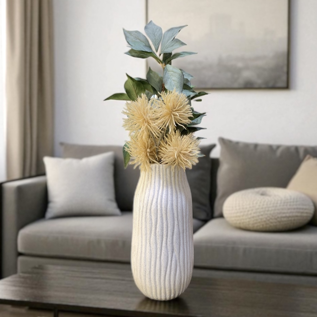 FLORERO CERAMICA ALTO BLANCO REF:25454 35CM 