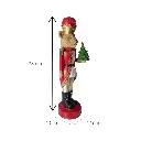 Oso soldado navideño, poliresina. Ref:TG762601 (11.5x10x38cm)