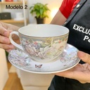 JGO DE TAZA Y PLATO DE PORCEL 4PZAS