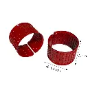 Aros de servilleta Níquel Rojo, set x 6pcs. Ref:ES31710. (2.1x4.5cm)