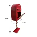 Buzón Navideño Rojo Metalico, Ref:33 255713. (20x11x50cm)