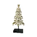Árbol Navideño Champagne/Crema, resina. Ref:TG76614 (19x8x42cm)