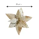 Flor Navideña Yute lino crema, Ø28cm. Ref:669277