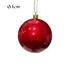Esfera Navideña Roja Ø10cm, set x 6unid. Ref:IC01-126411-15. 
