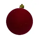 Esfera Navideña Terciopelo Burgundy  Ø10cm, set x 2pcs. Ref:AR3-1002(FL)