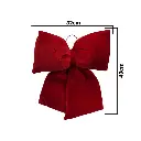 Lazo Navideño Rojo Terciopelo. Ref:29027. (32x40cm)