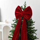 Lazo Navideño Rojo Terciopelo. Ref:29027. (32x40cm)