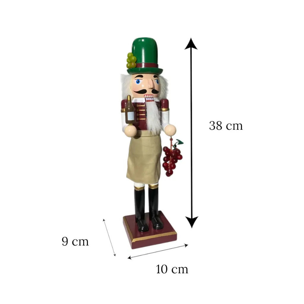 Cascanuez mesero vinos de madera Ø9x38cm, modelos surtidos