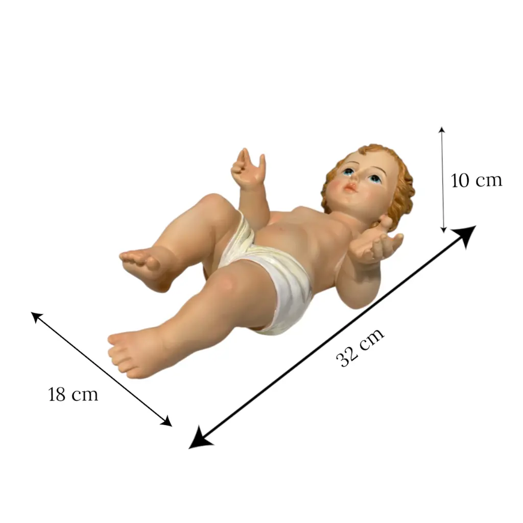 Niño Jesus, poliresina. Santini. 32x18x10cm. Ref:025-495675