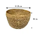 Porta Maceta canasta de Fibra sintética. Ø28cm x 18cm.