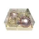 Esfera Navideña Ø12cm, set x 4pcs, colores pastel.