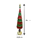 Árbol de Navidad Metálico rojo/verde, Ø24cm x 115cm. Ref:IC81873755