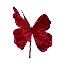 Mariposa Navideña Terciopelo Vino, 60x49cm