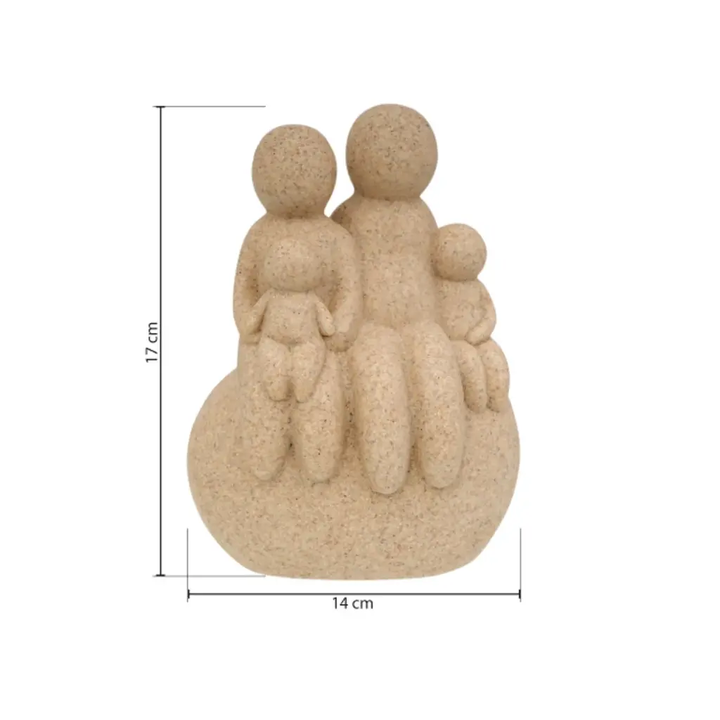 Figura poliresina mama con hijo, color arena. Ref:TG173104. 10.5x7x21cm