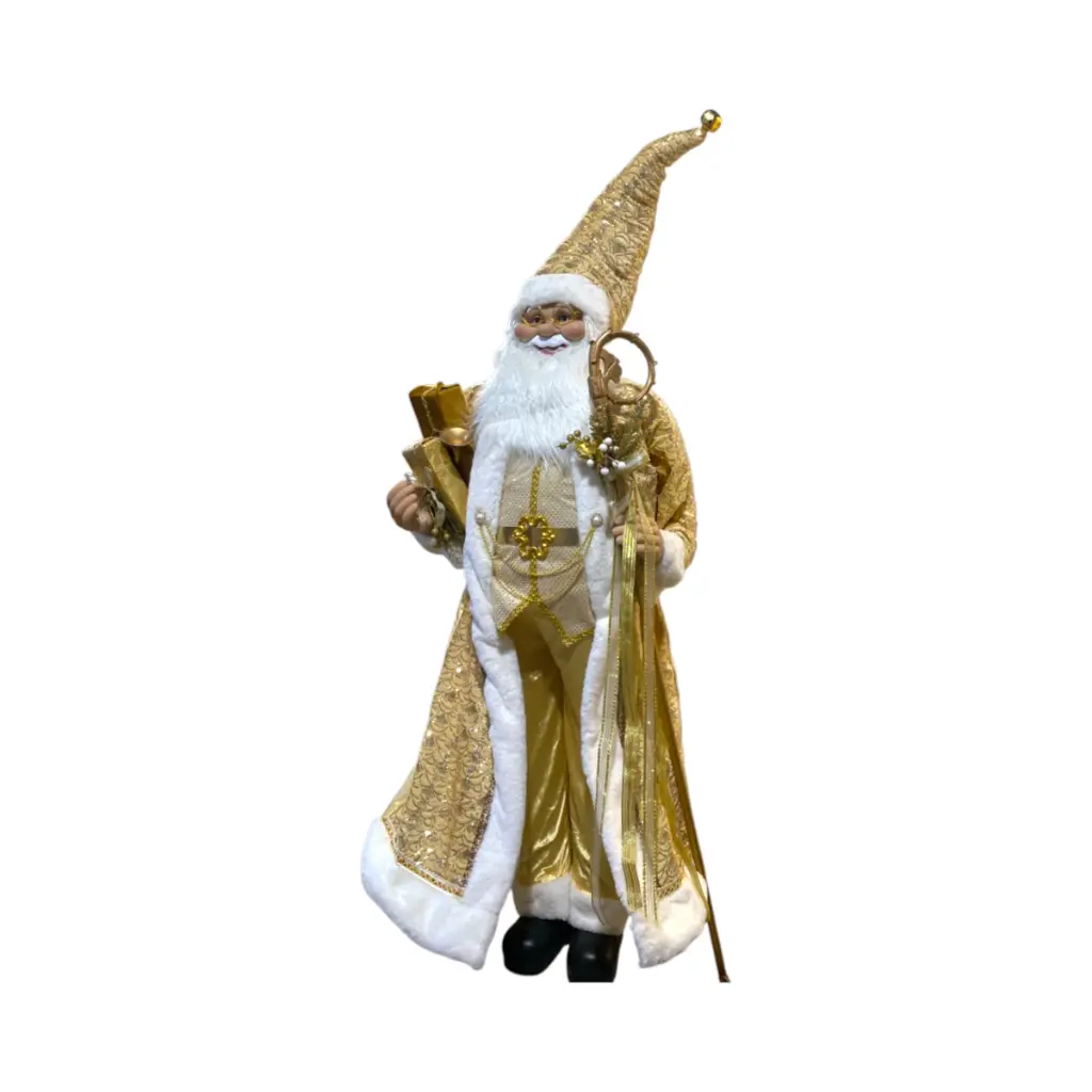 Noel gigante traje dorado con regalos 70x50x190cm 