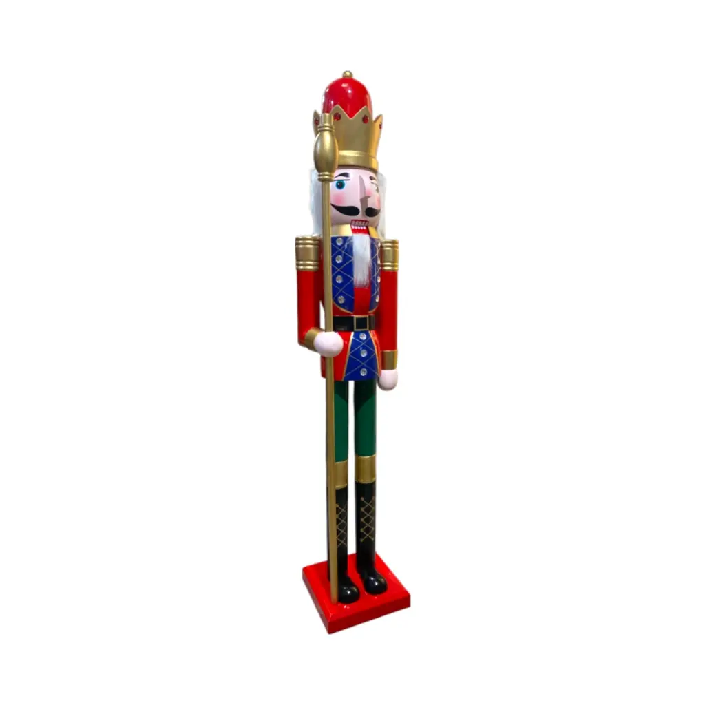 Cascanuez Navideño de Madera, 30x24x150cm