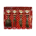 Cubiertos Navideños Noel de acero, set x 4pcs.