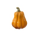 CALABAZA DE PORCELANA DOS COLORES,       11X9 CM