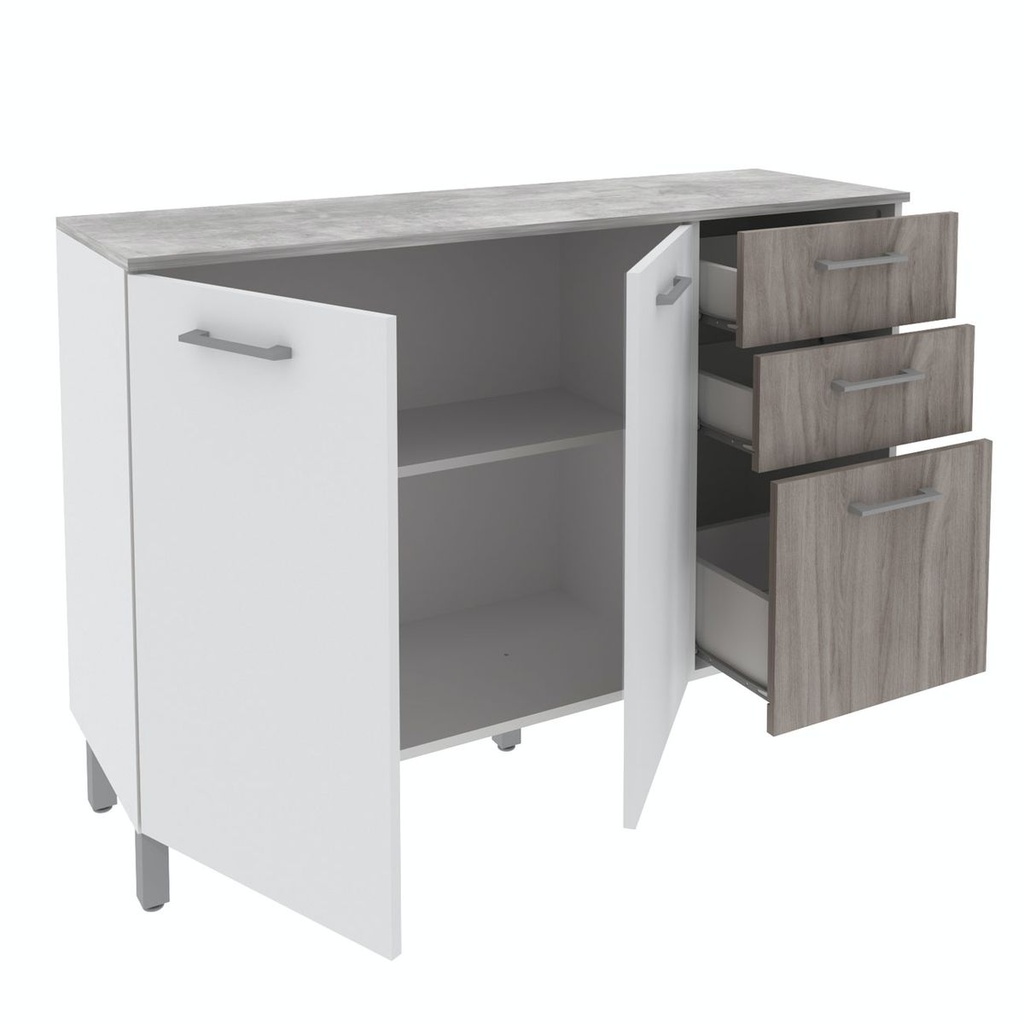 ARMARIO DE COCINA 2P 3C BLANCO 120*83*38cm