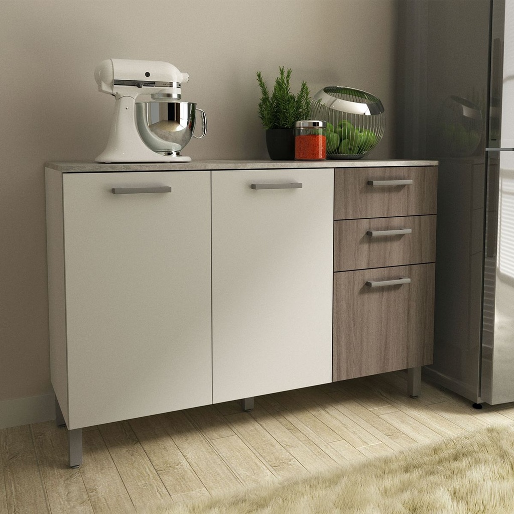 ARMARIO DE COCINA 2P 3C BLANCO 120*83*38cm