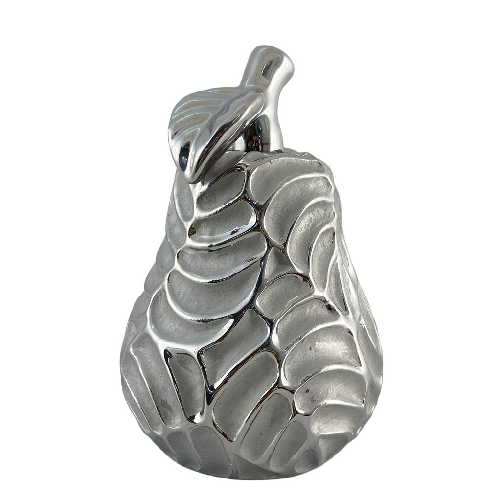 PERA DECOR PLATA 12.5X12.5X18CM