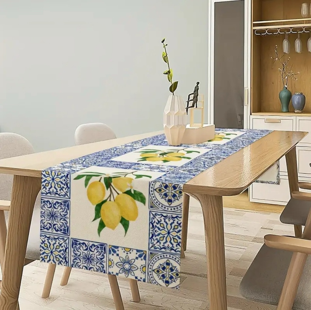 CAMINO DE MESA LIMONES, 33X123CM