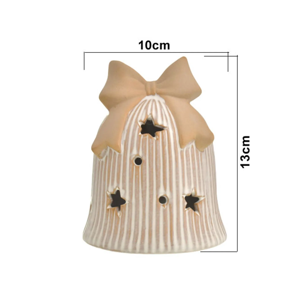 CAMPANA BEIGE C/LUZ 10X13CM REF:HXM245107