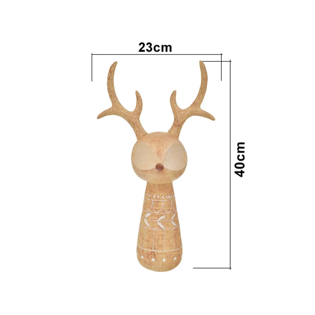 ADORNO NAVIDAD RENO RESINA TGZH0069 23,5X13X40CM