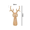 ADORNO NAVIDAD RENO RESINA TGZH0069 23,5X13X40CM