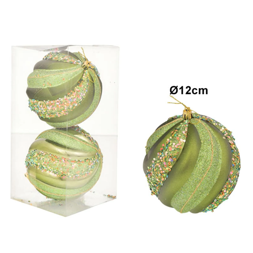 ESFERA VERDE SETX2. REF: ES27313 12CM