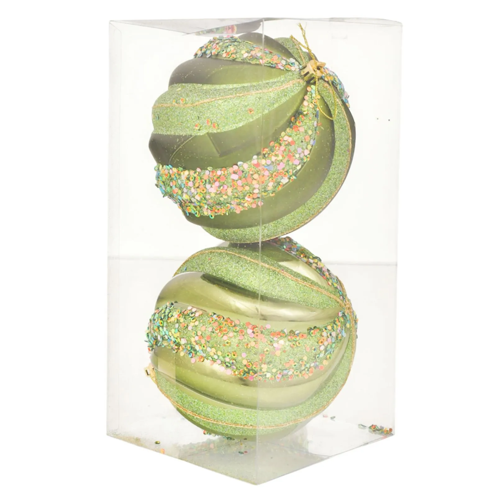 ESFERA VERDE SETX2. REF: ES27313 12CM