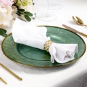 PLATO BASE DE CRISTAL VERDE FILO DORADO 33CM