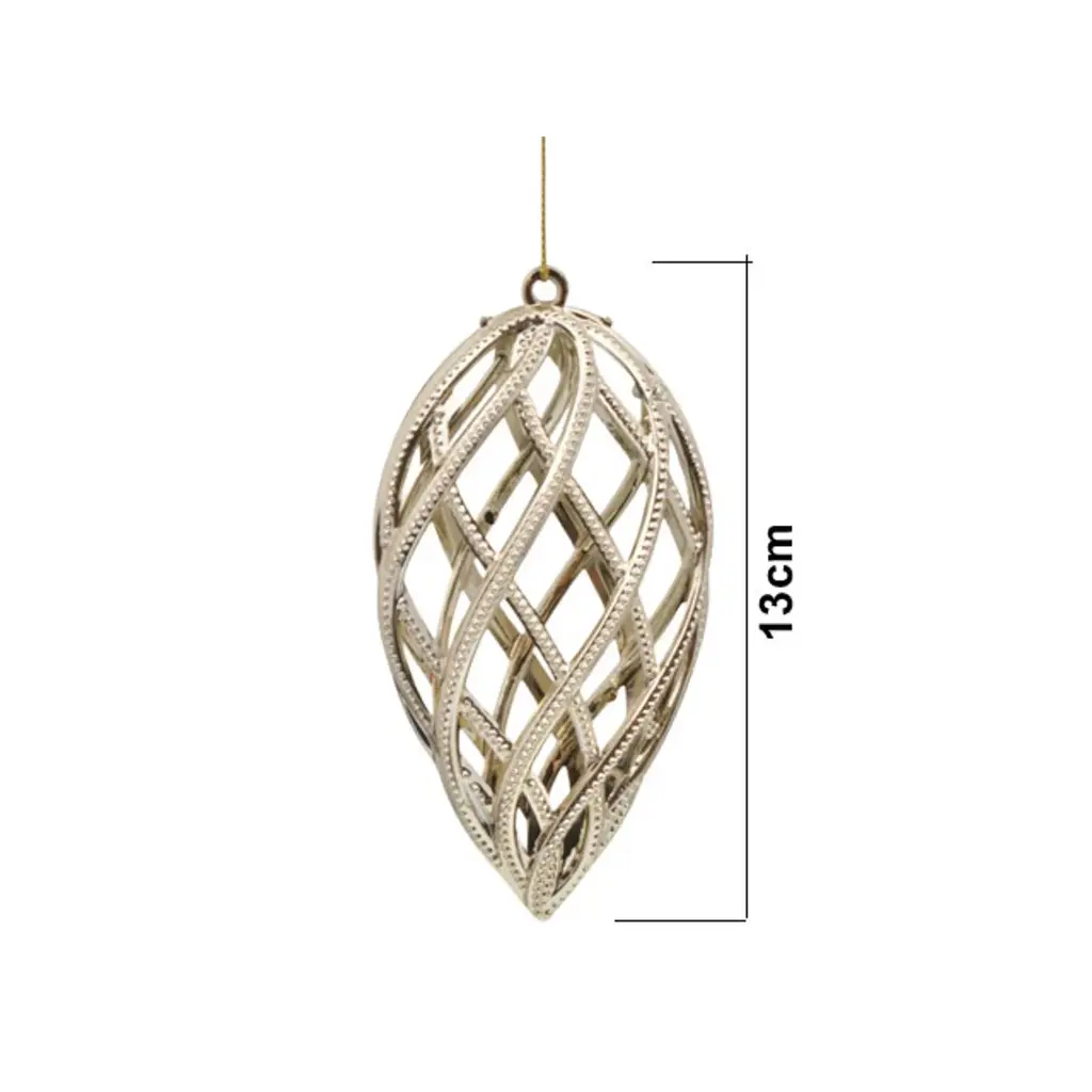 Colgante Navideño Ornamento, Plástico, Dorado, 13cm, ES26839