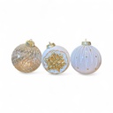 ESFERA NAVIDAD BLANCA SURTIDO SETX9  REF: ES26664  10CM (30X30X10CM)