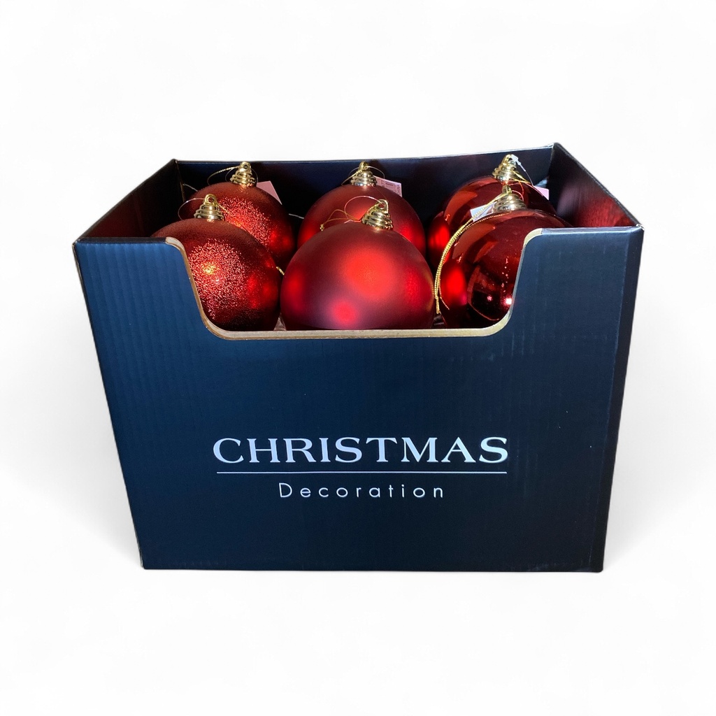 ESFERA NAVIDAD, Roja, 12cm, ES26677