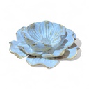 CANDELABRO DECOR SURT. BLANCO/DORADO. RESINA. TG171960/172075 S/2.    20x19x5,5 cm 