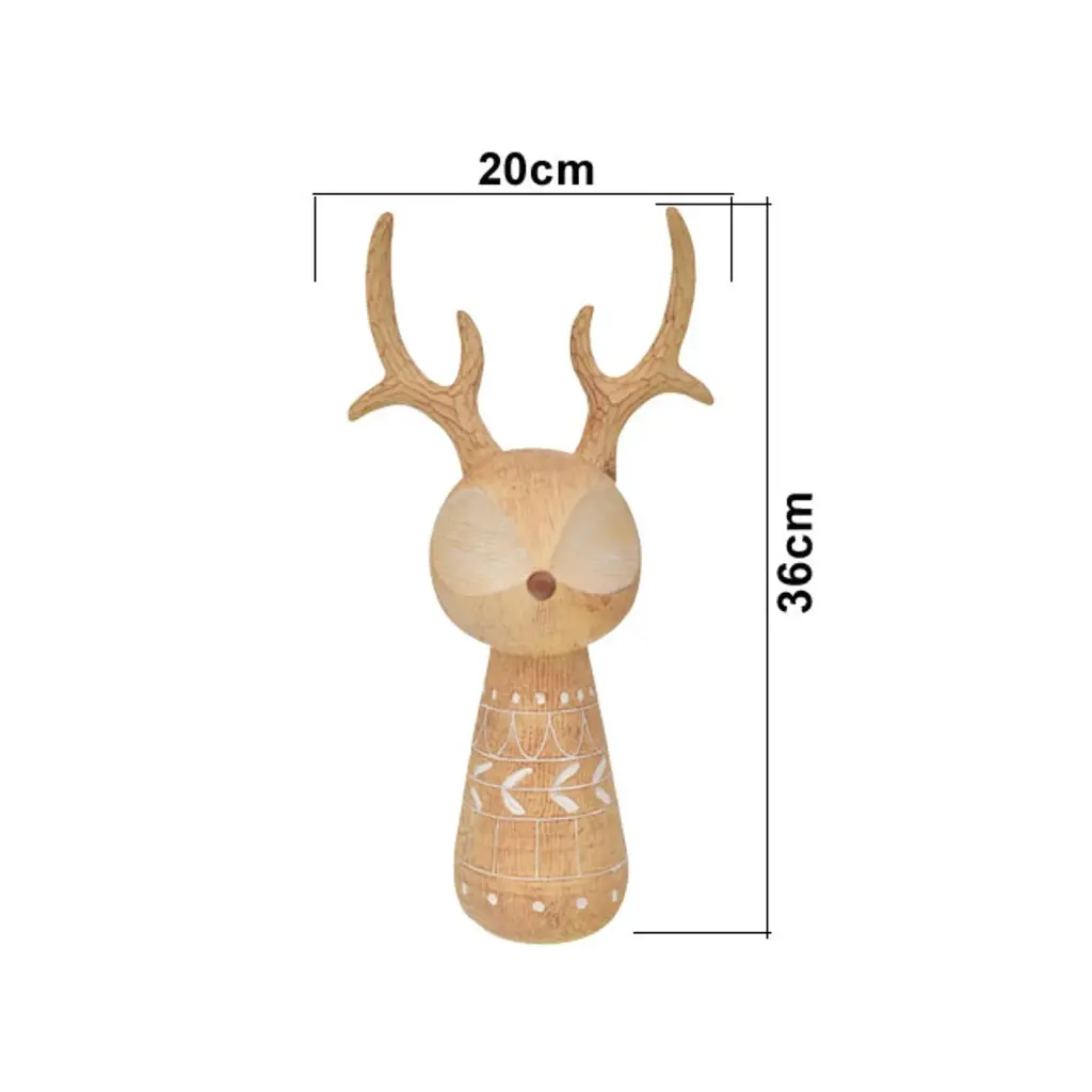 ADORNO NAVIDAD RENO RESINA TGZH0070 20X13X36CM