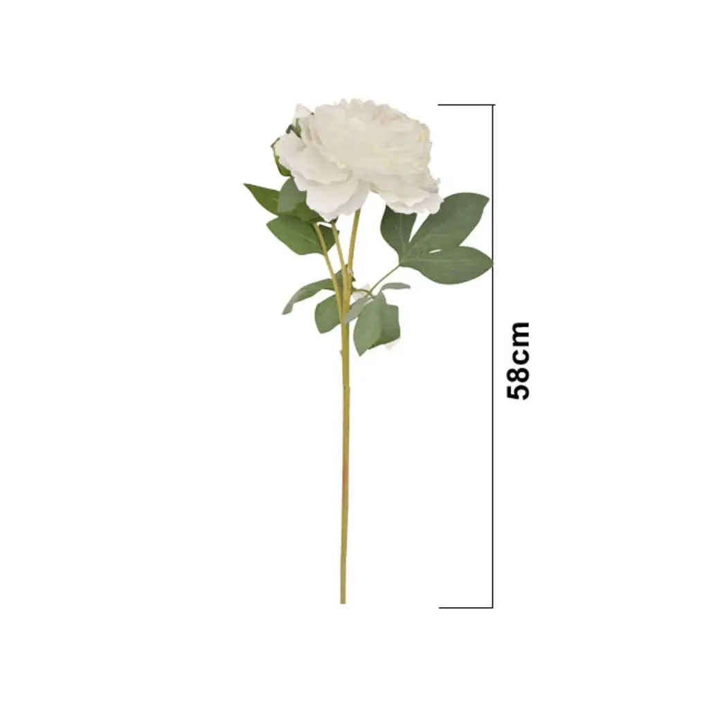 FLOR ARTIFICIAL ROSA BLANCA REF:CH19140470. 58CM