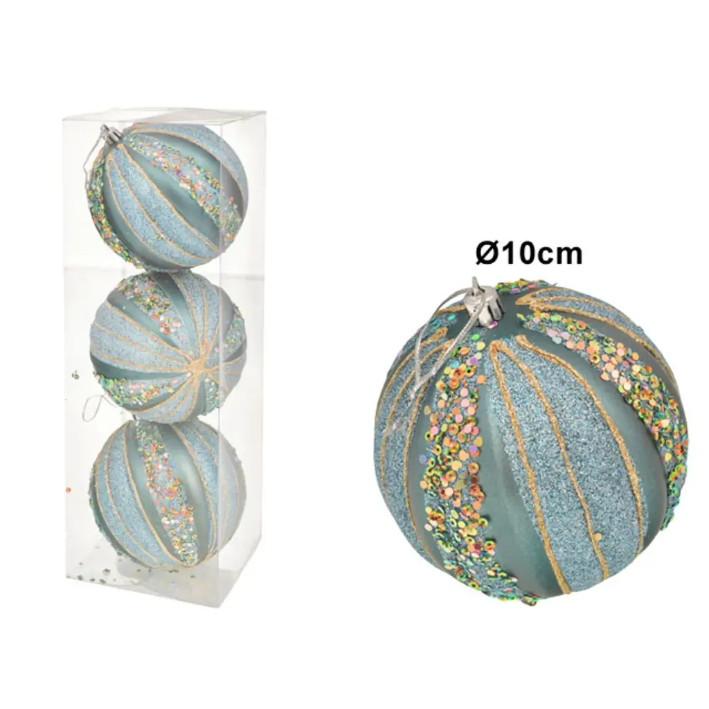 ESFERA NAVIDAD, AZUL X3PZ. REF:ES27315   10CM