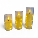 VELA C/LUZ SETX3PZ. REF:AL-25S002 10.5, 12.5, 15.5CM Ø5CM