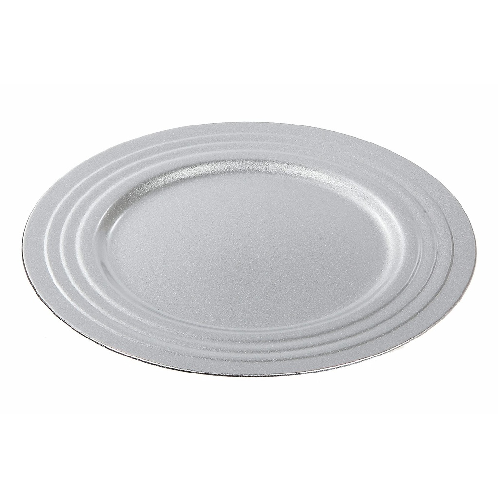 PLATO BASE PLATEADO REDONDO