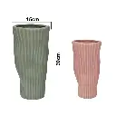 FLORERO CERAMICA ALTO DOS COLORES VERDE/ROSADO, REF:HM0623/25482. 