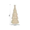 ARBOL NAVIDAD BEIGE/PLATA, RESINA, TGQY2029.  12X12X27CM