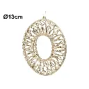 COLGANTE NAVIDEÑO, CORONA DORADA, REF:ES26835, Ø13CM