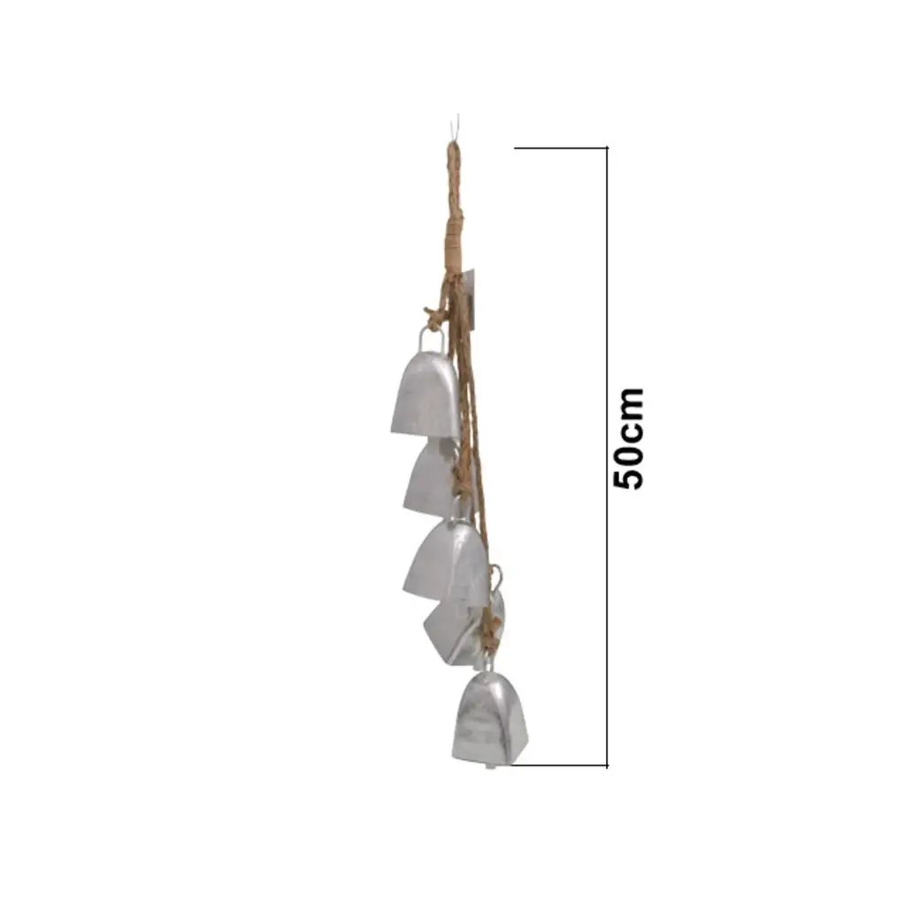 COLGANTE NAVIDEÑO, CAMPANAS 2 COLORES DORADO Y PLATEADO, 