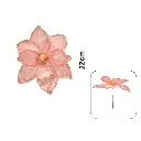 FLOR NAVIDEÑA MAGNOLIA PINK, REF:FD24-369H  22X17CM