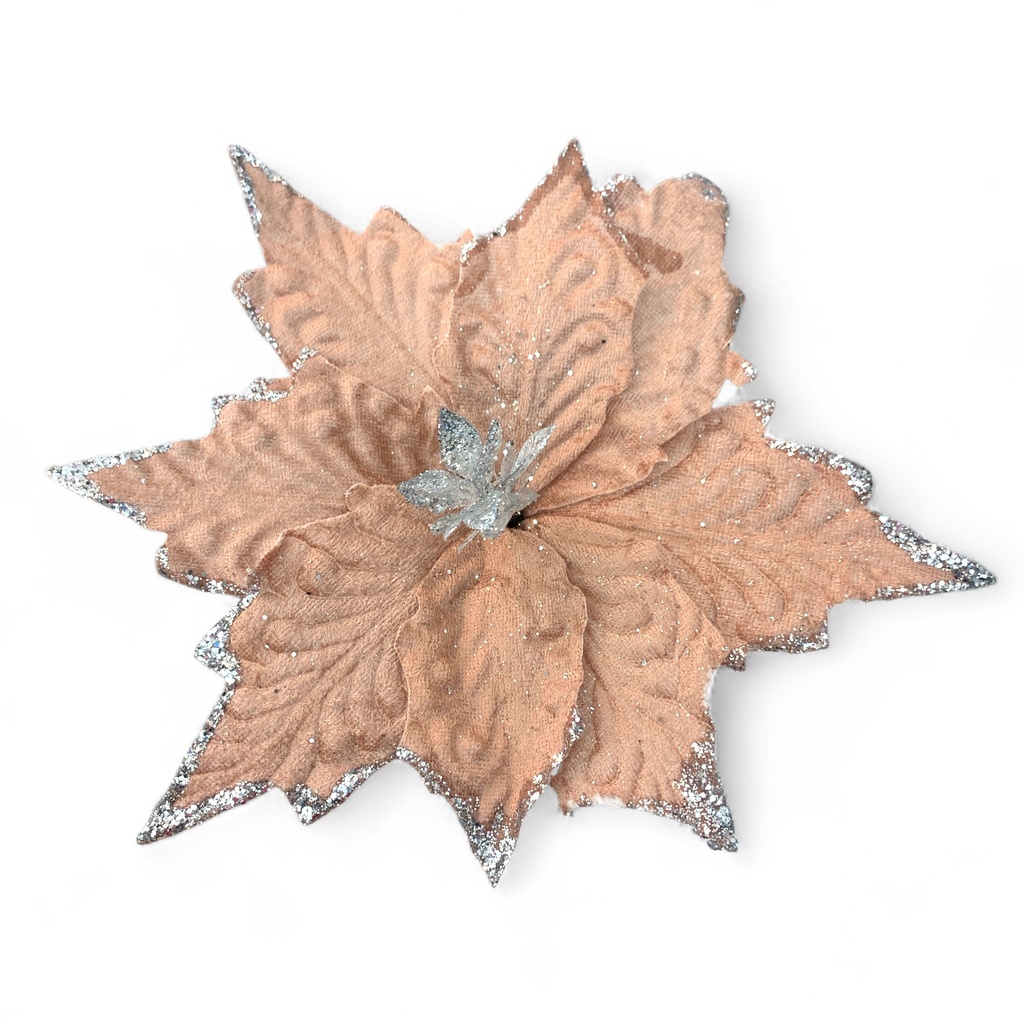 FLOR NAVIDEÑA 25CM ROJ-DOR-PLAT-ROS-ROSPLAT