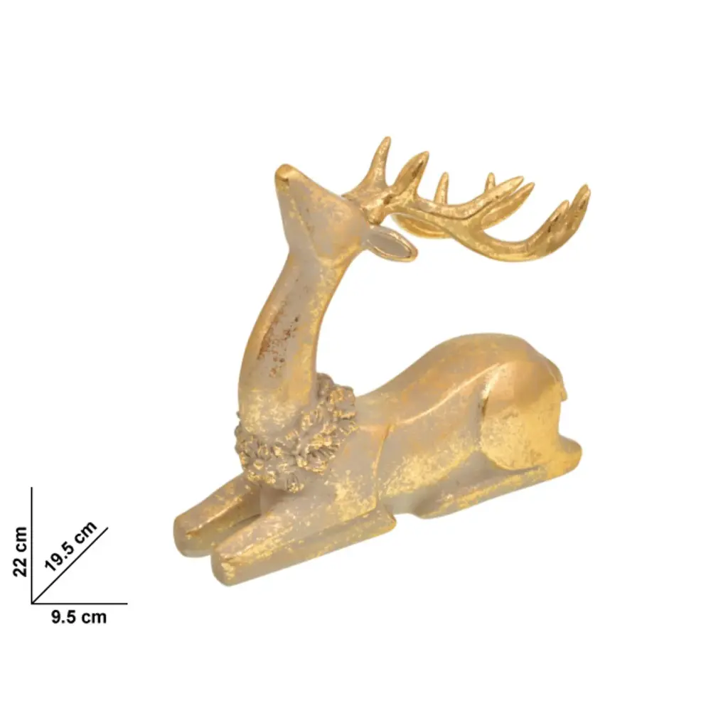 RENO NAVIDEÑO. RESINA REF:TG632805  23X9.5X20CM