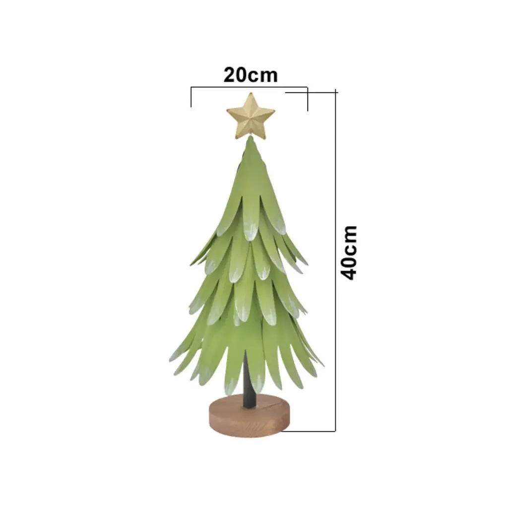 ADORNO ARBOL NAV. METALICO VERDE, REF:TG100483, 20X20X40CM